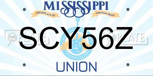 SCY56Z Mississippi License Plate