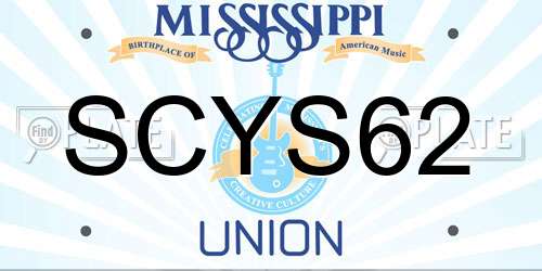 SCYS62 Mississippi License Plate