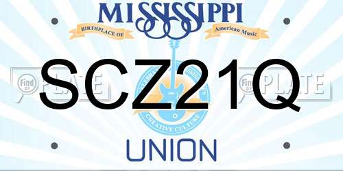 SCZ21Q Mississippi License Plate