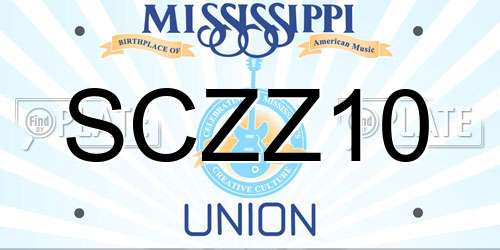 SCZZ10 Mississippi License Plate