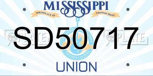 SD50717 Mississippi License Plate