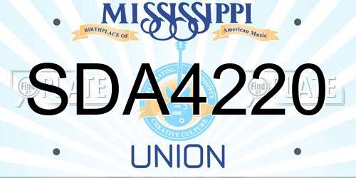 SDA4220 Mississippi License Plate