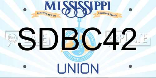 SDBC42 Mississippi License Plate