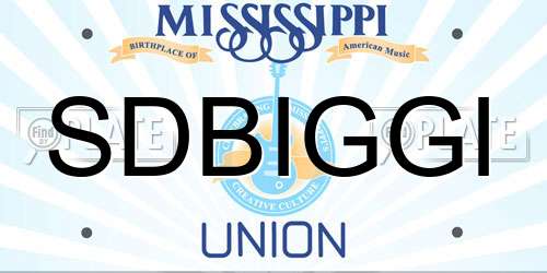 SDBIGGI Mississippi License Plate