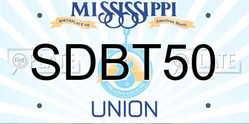 SDBT50 Mississippi License Plate