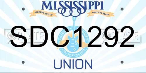 SDC1292 Mississippi License Plate