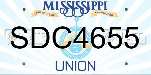 SDC4655 Mississippi License Plate