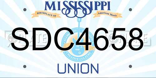 SDC4658 Mississippi License Plate