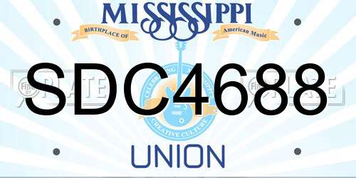 SDC4688 Mississippi License Plate