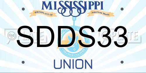 SDDS33 Mississippi License Plate