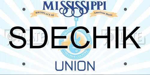 SDECHIK Mississippi License Plate