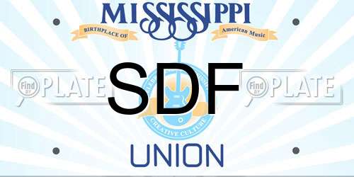 SDF Mississippi License Plate
