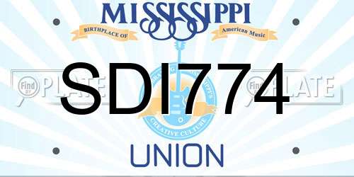 SDI774 Mississippi License Plate
