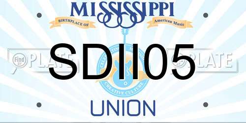 SDII05 Mississippi License Plate