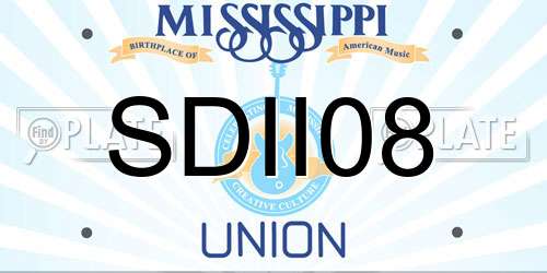 SDII08 Mississippi License Plate