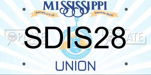 SDIS28 Mississippi License Plate