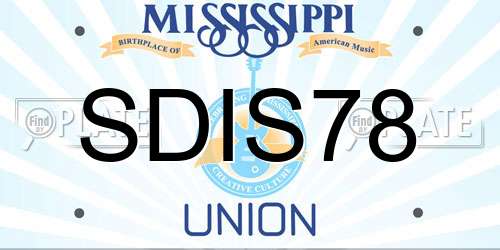 SDIS78 Mississippi License Plate