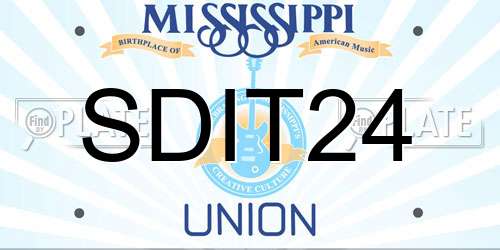 SDIT24 Mississippi License Plate