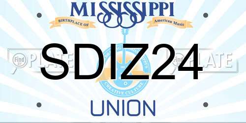 SDIZ24 Mississippi License Plate