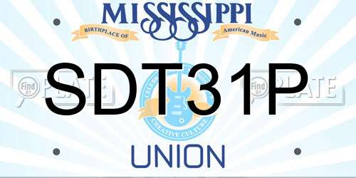SDT31P Mississippi License Plate