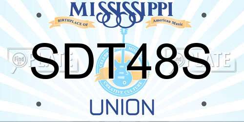 SDT48S Mississippi License Plate