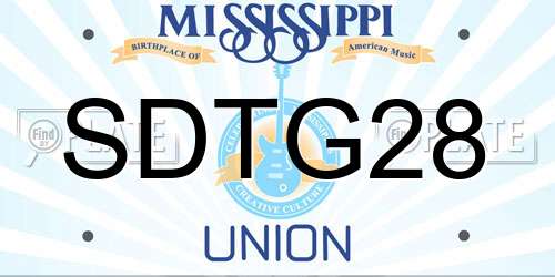 SDTG28 Mississippi License Plate