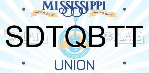 SDTQBTT Mississippi License Plate