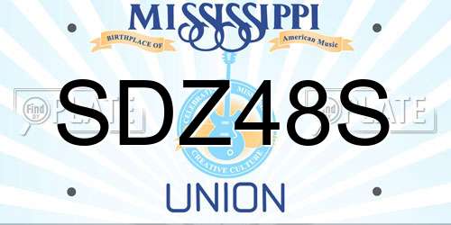 SDZ48S Mississippi License Plate
