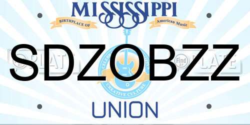 SDZOBZZ Mississippi License Plate