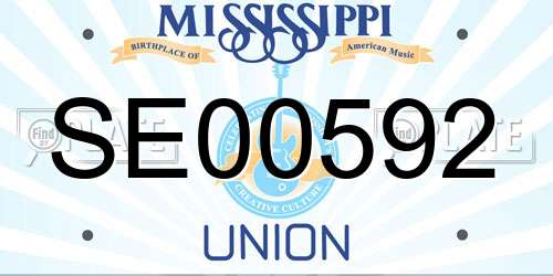 SE00592 Mississippi License Plate