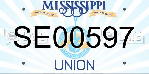 SE00597 Mississippi License Plate