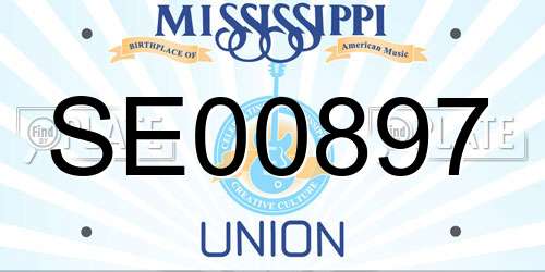 SE00897 Mississippi License Plate