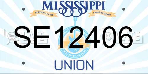 SE12406 Mississippi License Plate