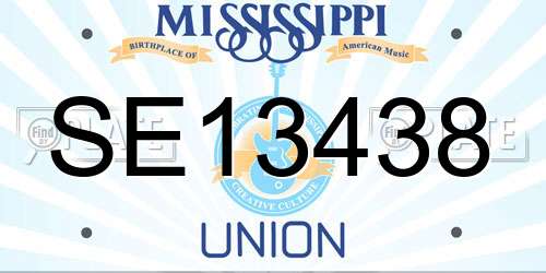 SE13438 Mississippi License Plate