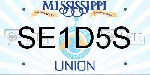SE1D5S Mississippi License Plate