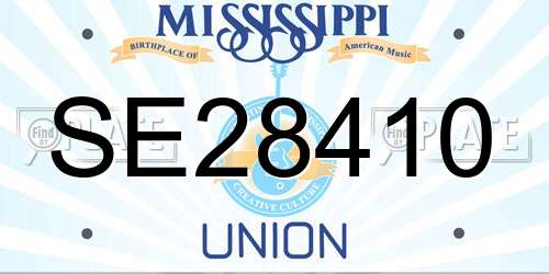 SE28410 Mississippi License Plate