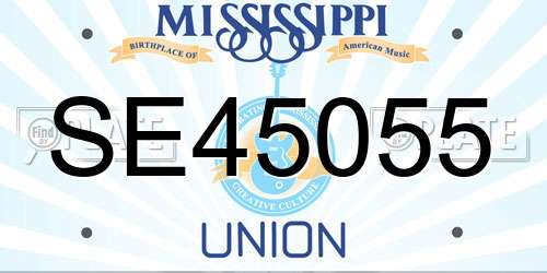 SE45055 Mississippi License Plate