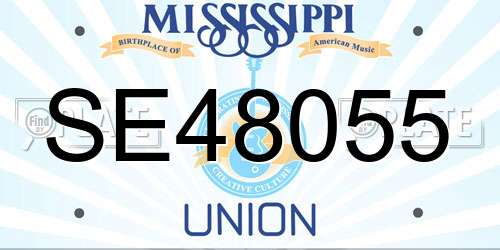 SE48055 Mississippi License Plate