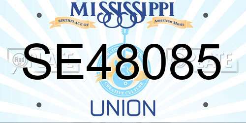 SE48085 Mississippi License Plate