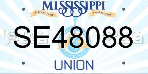 SE48088 Mississippi License Plate