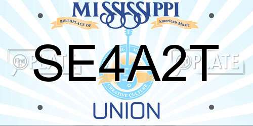 SE4A2T Mississippi License Plate