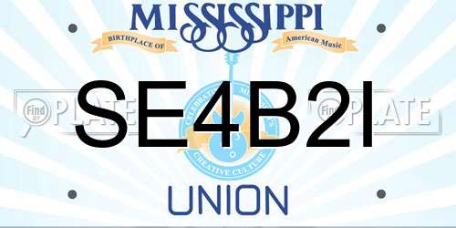 SE4B2I Mississippi License Plate