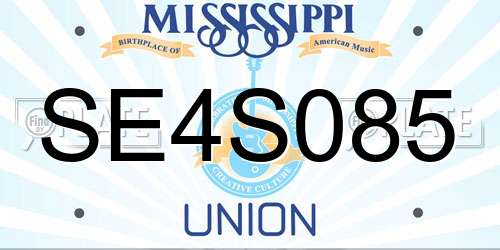 SE4S085 Mississippi License Plate