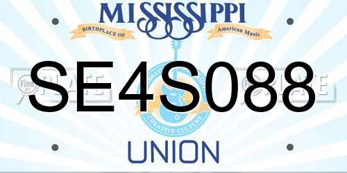 SE4S088 Mississippi License Plate