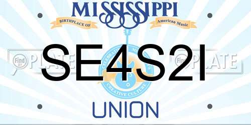 SE4S2I Mississippi License Plate