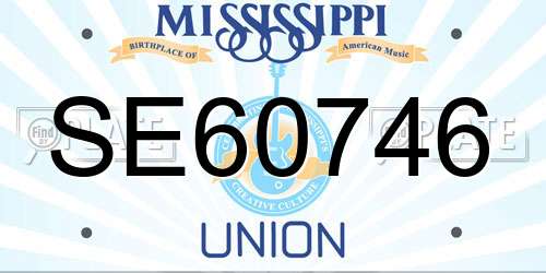 SE60746 Mississippi License Plate