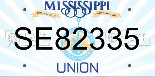 SE82335 Mississippi License Plate