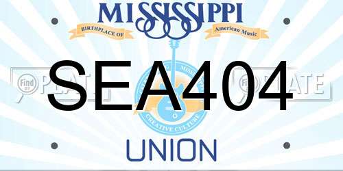 SEA404 Mississippi License Plate