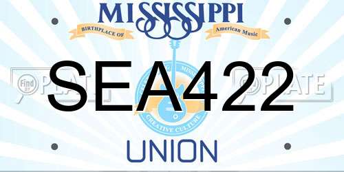 SEA422 Mississippi License Plate