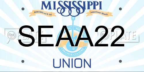SEAA22 Mississippi License Plate